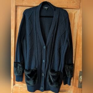 Simply Vera VeraWang Dark Knit Cardigan
